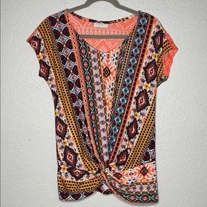 bobbie‎ brooks ladies twisted front top size small